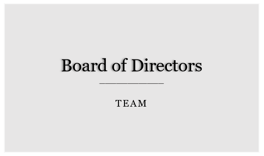 Board of Directors